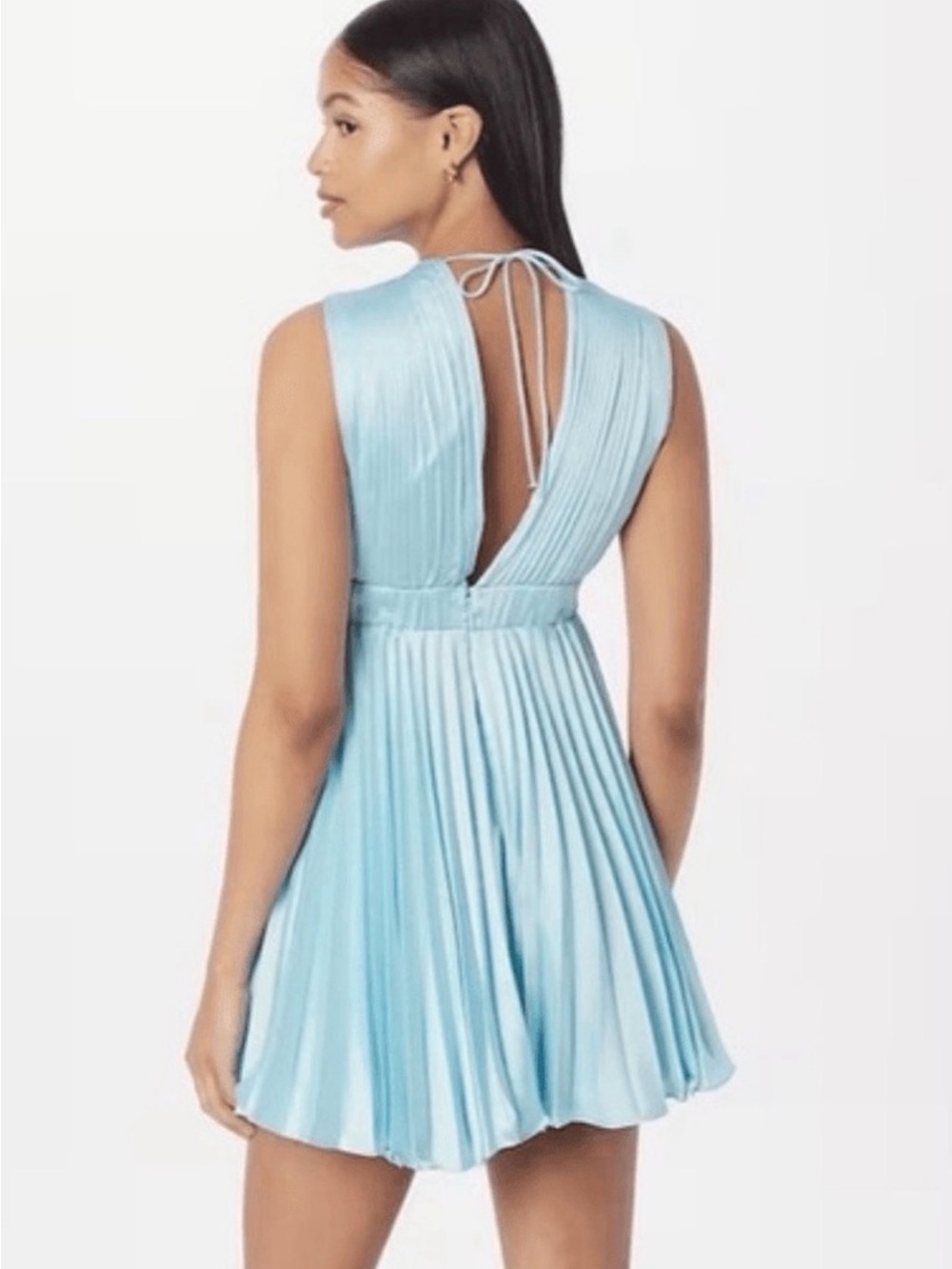 Abercrombie & Fitch Sky Blue Pleated Mini Dress